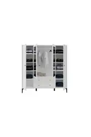 Focus 4 Kapılı, 2 Çekmeceli Aynalı Dolap (BEYAZ) (%100MDF) 4