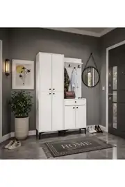 Paris Portmanto/vestiyer /ayakkabılık R:beyaz (%100MDF) 5