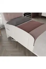Romantic ,trio 18mm kalınlığa uyumlu MDF karyola korkuluk(87cmx24cm)çocuk güvenlik bariyeri(%100MDF) 7