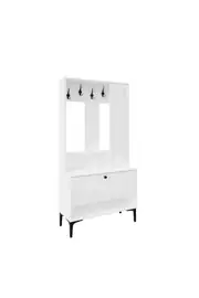 VALENTİN WOOD TARZ RAFLI,AYNALI PORTMANTO/AYAKKABILIK/VESTİYER(%100MDF) 5
