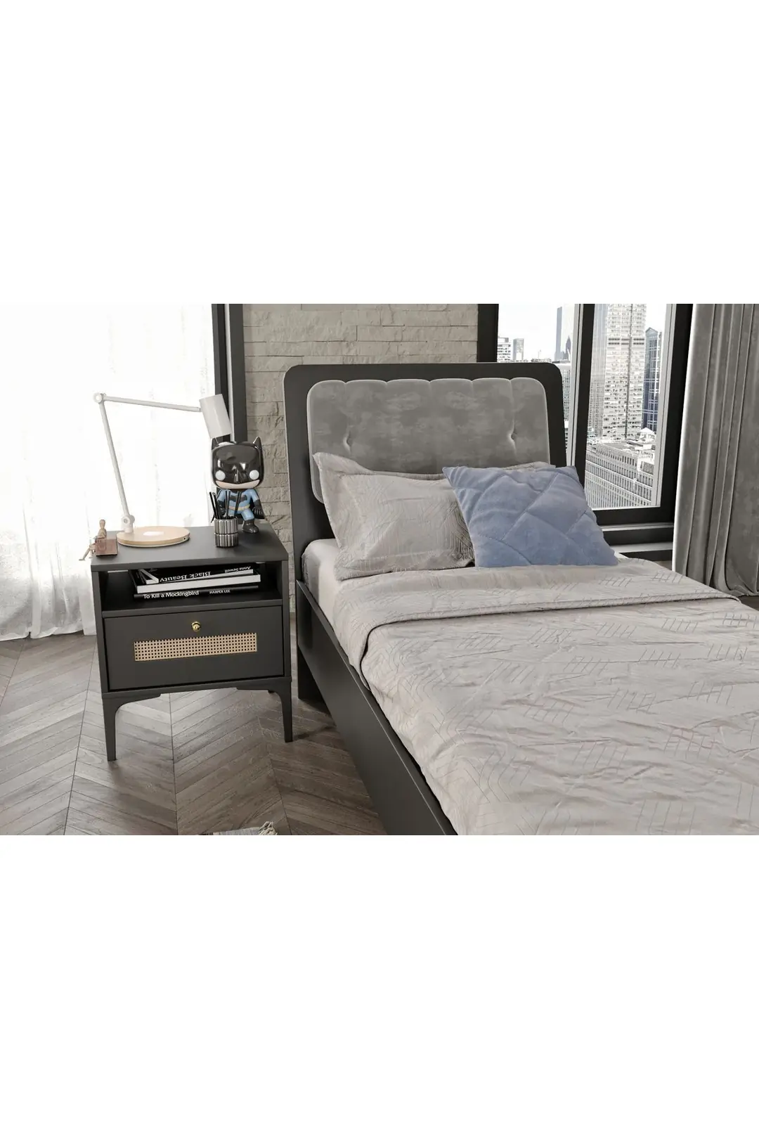 TRİO XL BLACK GENÇ ODASI(%100MDF) 5