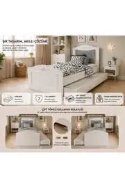 Romantic Yavrulu Karyola(90X190) (%100MDF) 1