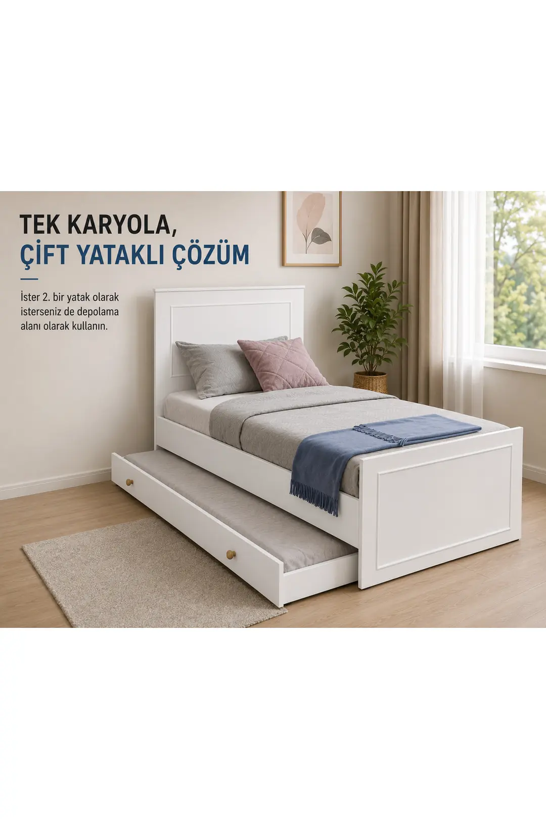 MADRİD AYNALI ÇOK FONKSİYONEL GENÇ ODASI (%100MDF) 5