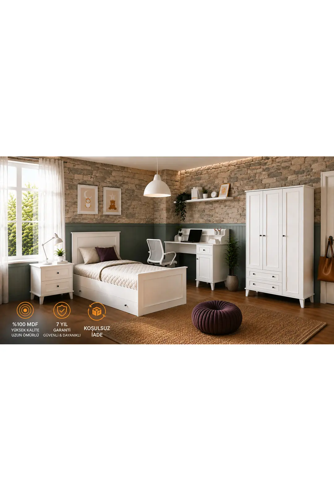 MADRİD LARCH GENÇ ODASI (%100MDF)