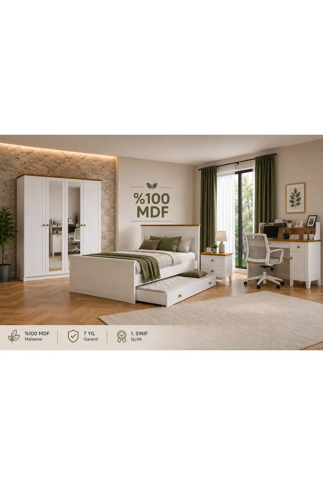 SMART XL GENÇ ODASI(AYNALI)%100MDF 8