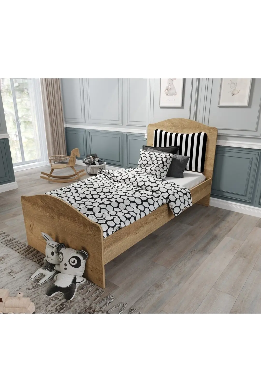 Romantic Karyola (MEŞE) (90X190) (%100 MDF) 1