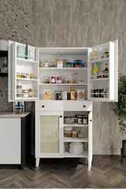 Leo Erzak Dolabı,Kiler Dolabı,kahve köşe dolabı ,ekmek,mutfak çok amaçlı dolap (%100mdf) 3