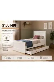 madrid yavru yataklı,depolama alanlı karyola (%100mdf) 4