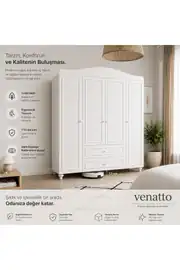 Sandy 4 Kapılı Dolap/gardırop (%100MDF) 1